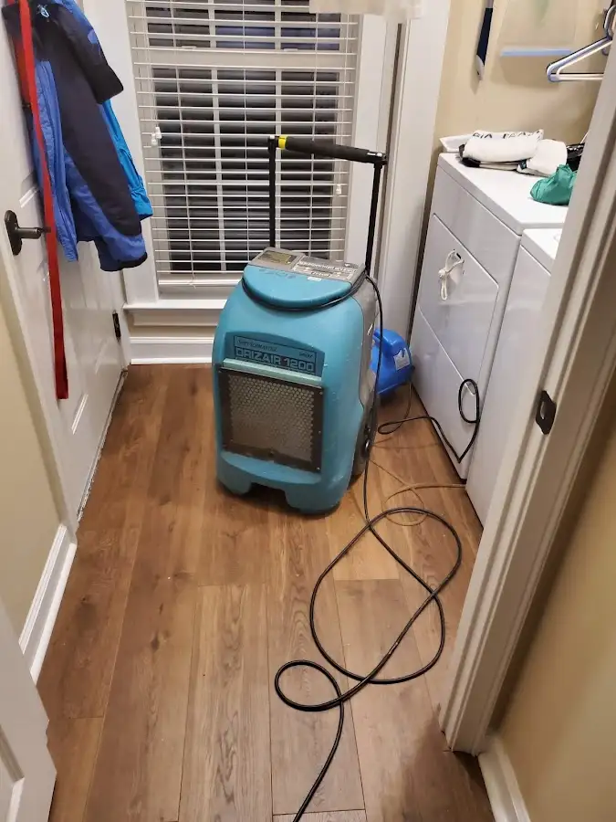 Commercial dehumidifier deployed for Flood Damage Cleanup in Flat Rock